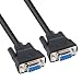 DTECH 10 ft DB9 Serial Cable Female to Female 9 Pin Straight Through (Black, 3 Meters) primary