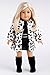 DreamWorld Collections - Glamour Girl - 3 Piece Outfit - Snow Leopard Faux Fur Coat with Black Velvet Dress and Black Boots - Clothes Fits 18 Inch American Girl Doll (Doll Not Included)