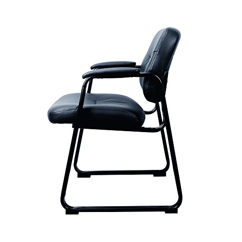 Essentials ESS9015 Leather Executive Sled Base Side Chair with Padded