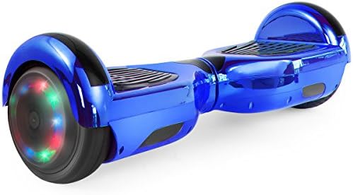 WorryFree Gadgets Hoverboard UL 2272 Certified Lightup Wheels 6.5" Bluetooth Speaker with LED Lights Self Balancing Electric Scooter