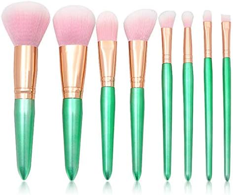 Makeup Brush Plastic Handle Makeup Brush Set Sharp Bottom Chubby Pier Makeup Brush Makeup Beauty Makeup (8 Makeup Brush Set)