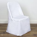 Sparkles Make It Special 20 pc Polyester Folding Chair Covers - Wedding Reception Banquet Party Restaurant - White