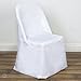Sparkles Make It Special 20 pc Polyester Folding Chair Covers - Wedding Reception Banquet Party Restaurant - White
