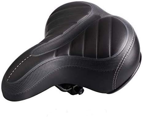 LASUAVY Bike Saddle, Bicycle Bike Seat with Shockproof Spring and Punching Foam System,Cycling MTB Saddle Cushion Pad for Cruiser/Road Bikes/Touring/Mountain Bike