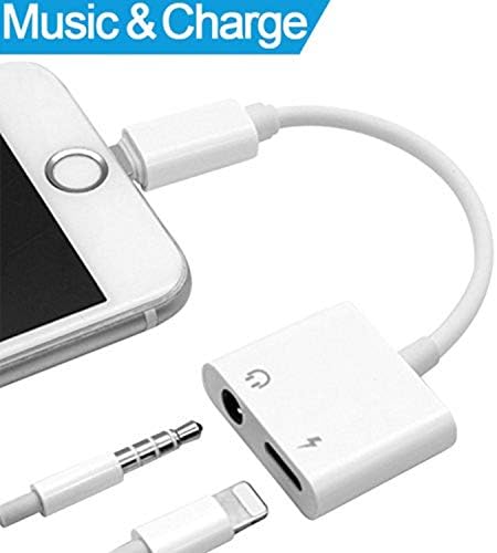 Headphone Adapter Cable Splitter, Audio Jack Adapter Compatible with Phone X/8/8 Plus/7/7 Plus