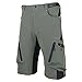 Cycorld Mens Mountain Bike Biking Shorts, Water Repellent MTB Shorts, Loose Fit Cycling Baggy Pants with Zip Pockets (Army Green, XX-Large)