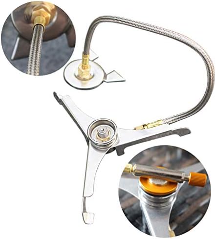 Mixpring Stainless Steel Gas Adaptor, Stove Connector Ultralight Durable Premium Outdoor Gas Tank Convert for Fishing BBQ Camping