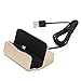 Lazaga iPhone Charging Dock, iPhone Desk Stand,Charge and Sync Stand for iPhone 7/7Plus iPhone 6/6Plus/6s iPhone 5/5Plus/5s ipad, iPhone docking Station (2.Gold)