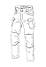 Helikon-Tex OTP Outdoor Tactical Pants - Water Resistant Ripstop Mens Cargo Pants - Outback Line - Lightweight, Hiking, Law Enforcement, Work Pants, Black Waist 34 Length 32