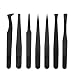 Marrywindix 7pcs Precision Anti-Static Tweezers, Plastic Tweezers for Electronics Jewelry-Making Repairing