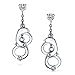 Bling Jewelry Secret Shades 316L Steel Clear CZ Handcuffs Dangle Earrings