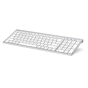 Bluetooth-Keyboard-for-Mac-Jelly-Comb-KUS015G-2-Multi-Device-Wireless-Keyboard-Full-Size-Ultra-Slim-UK-QWERTY-Specially-for-Apple-OSiOS-Systems-White-and-Silver Bluetooth Keyboard for Mac, Jelly Comb KUS015G-2 Multi-Device Wireless Keyboard Full Size Ultra Slim UK QWERTY Specially…