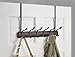 mDesign Decorative Over Door Long Easy Reach 12 Hook Metal Storage Organizer Rack to Hang Jackets, Coats, Hoodies, Clothing, Hats, Scarves, Purses, Leashes, Bath Towels & Robes - Bronze