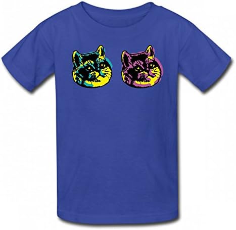 ZNndjq Internet Pop Art Kittenses Fun Tshirt Cotton T-Shirts Best Quality Boy Girl Tee Royal Blue
