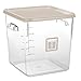 Rubbermaid Commercial Products - 1980305 1980250 Square Plastic Food Storage Container, Brown, Lid (2 qt.- 8 qt.)