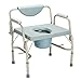 Extra Wide Height Adjustable Bedside Commode Seat Toilet Potty Chair Toilet Safety Frame Portable Versatile Multifunctional Elderly Disabled Handicapped People Hospital Medical Slip-Resistant Chair