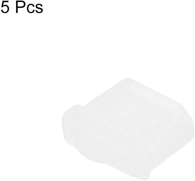 sourcing map 5pcs Micro Silicone Protectors Female Port Anti Dust Cap Cover Clear, Transparent - Image 4