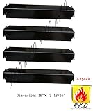 Hyco BBQ Barbeque Barbecue Replacement Gas Grill Porcelain Steel Heat Plate Shield Tent Diffuser Deflector for Charbroil, Kenmore Sears, Thermos, Lowes Model Grills, hy93321, (4-pack)