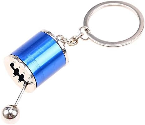 TunerGear Stick Shift Gear Shift 6-Speed Manual Transmission Keychain Keyring (Blue)