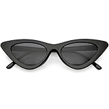 sunglassLA - Retro Vintage Trendy Cat Eye Sunglasses for Women with Flat Triangle Lens (Black/Smoke)