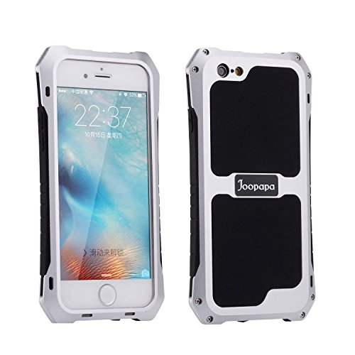 iPhone 5s Case, iPhone 5 Case, Joopapa Waterproof Shockproof Dustproof Aluminum Alloy Metal Gorilla Glass Cover Case for Apple iPhone 5s 5 5G (Silver)
