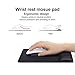 Ergonomic Padded Mouse Pad with Wrist Rest Memory Foam Soft Comfortable Wrist Rest Support Cushion for Office, Computer, Laptop, Mac Typing and Wrist Pain Relief and Repair (Mouse pad, Black)