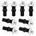 8Pack Toilet Seat Screws Universal Toilet Seats Fixing Kit Toilet Seat Fittings Black Blind Hole Fixings Expanding Rubber Top Nuts Screws Toilet Seats Nuts Hinges Replacement Tightening Kit 4 Pairs