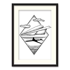 Black Paper Framed Canvas Wall Art for Living Room, Bedroom Black and White City Map Canvas Prints for Home Decoration Ready to Hanging - 23x31 inches