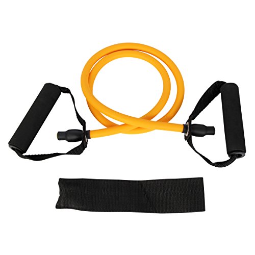POWRX-Tube-Expander-Resistance-Band-mit-Schaumstoffgriffen-inkl-Tueranker-Fuer-Yoga-Pilates-Fitness-Kraft-Training