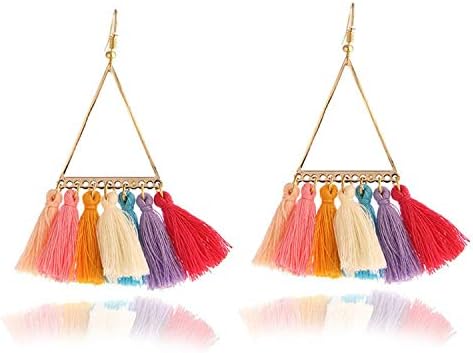 2018 New Type Nice Ethnic Handmade Bohemian8477 Style Earrings Tassel Long Earrings Fringed Colorful Drop Earrings For Women Fashion Wedding Jewelry