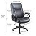 Mysuntown Executive Office Chair, PU Leather Swivel Managerial Task Chair, Ergonomic High Back Home Office & Desk Chair with Lumbar Support(260lb)