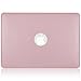 Kuzy Compatible with MacBook Pro 15.4 inch with Retina Display Older Model: A1398 Leather Hard Case Shell Cover 15 inch Leatherette, Baby Pink