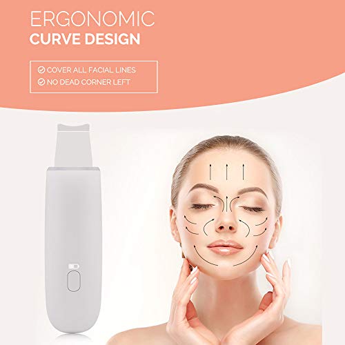 Electric Facial Skin Scrubber Blackhead Remover - Rechargeable Face Spatula Cleansing Brush [2019 NEW] - Thumbnail 5