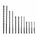 XtremepowerUS 17 Pc Drill Bits Chisel SDS Plus Rotary Hammer Bits Concrete Rotary Hammer Drill Groove Set SDS Plus Case