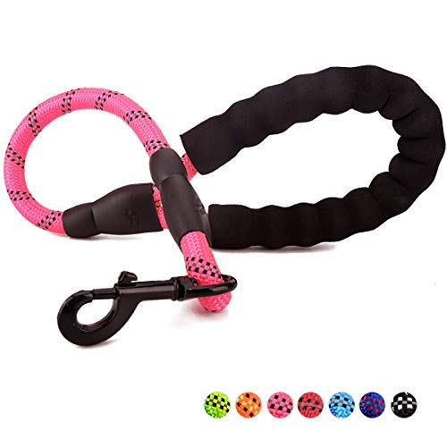 voopet 2 Feet Nylon Dog Leash, Strong Leash with Highly Reflective Threads for Medium Large Heavy Duty Dog Leads, Easy Control with Short Dog Leash for Climbing Training Walking and Guiding Blind - Thumbnail 7