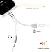 Pritaz Headphone Jack Adapter for iPhone Xs/Xs Max/XR/8/8 Plus/X (10) /7/7Plus, Adapter to 3.5mm Converter Car Charge Accessories & Audio Connector 2 in 1 Earphone Splitter Adapter Cable Dongle -Whitethumb 3