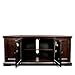 Leick Home Chocolate Cherry Corner TV Stand, 60 inch, Brownbronze