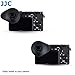 JJC ES-A6300 Large Eyecup Eyepiece for a6300 a6000, Ergonomic Oval Shape Soft Silicone, 360º Rotatable, a6300 Eye Cup, a6000 Eyecup, a6300 Eye Piece, Compatible with Sony a6300 a6000 NEX-6 NEX-7