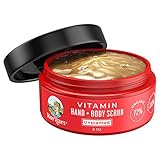 ORGANIC VITAMIN HAND, FOOT & BODY SCRUB w/ MSM by MARYRUTH 8oz  Unscented - Exfoliates Dry, Damaged or Normal Skin. Hydrates w/a rare blend of Certified Organic Plant Based Ingredients