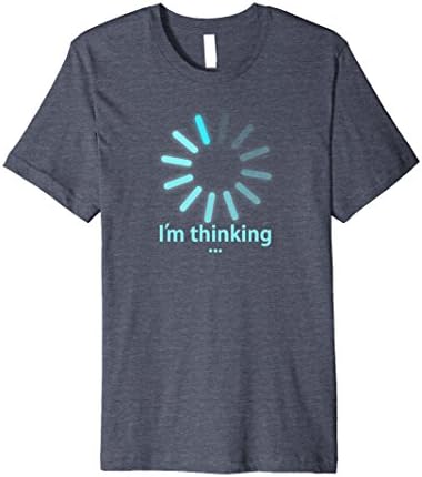 Mens i'm thinking - Glowing loading icon T-shirt 2XL Heather Blue