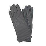 Isotoner Women's Knit Lined Spandex Winter Glove, Charcoal