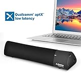 Avantree AptX Low Latency Bluetooth Speaker, Portable Wireless Sound Bar, Digital Signal Processing DSP with Superb Sound, Multiple Sound Modes - Torpedo Plus