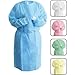 Dental Medical Latex Free Disposable Isolation Gowns Knit Cuff Non Woven | Fluid Resistant (10 Gowns/Pack, Blue)