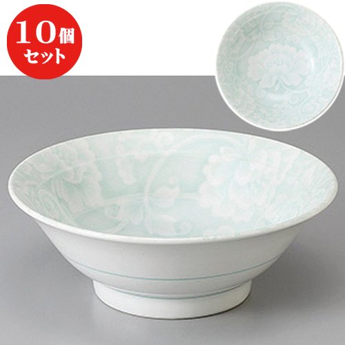 10個セットみろく高台８.０丼 [ 24.3 x 8.8cm ] 【 中華丼 】【 中華食器 ラーメン店 飲食店 業務用 】   B07BFMF81C