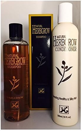 Natural Herbgrow Shampoo 300ml (10 FL oz) &amp; Conditioner 300ml (10 FL oz) Set by Natural Herbgrow