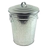 Steven Raichlen Best of Barbecue Galvanized Charcoal and Ash Can with Lid -- SR8012