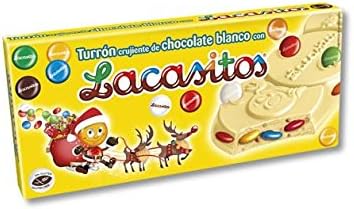 Turron Crujiente de Chocolate Blanco con Lacasitos