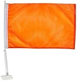 Online Stores Solid Car Flag, Orange
