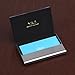 Y&G YDC05B01 Steel Blue Black Economics Design Leather Card Holder Fashion Gift Idea With Gift Box