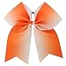 Myamy 7.5 in Large Rainbow Cheer Hair Bows Cheerleading Elastic Pony Tail For Teens Girls Kids 12pcs